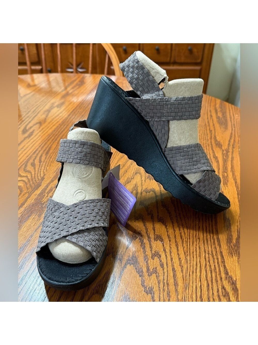 Dexflex Sport Woven Wedge Sandals Size 10 New